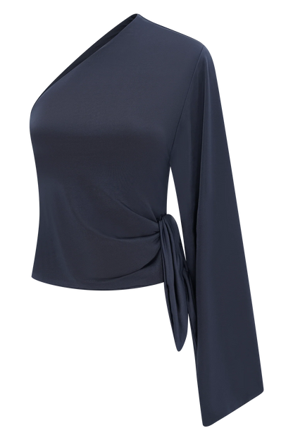 Vivica Slinky One Shoulder Top Midnight Navy
