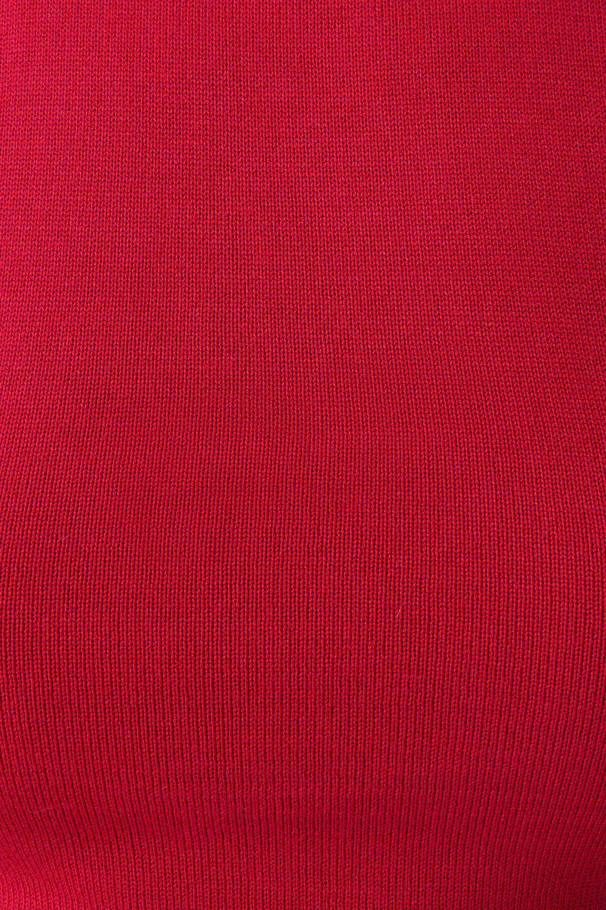 Misty Halter Backless Knit Top Red