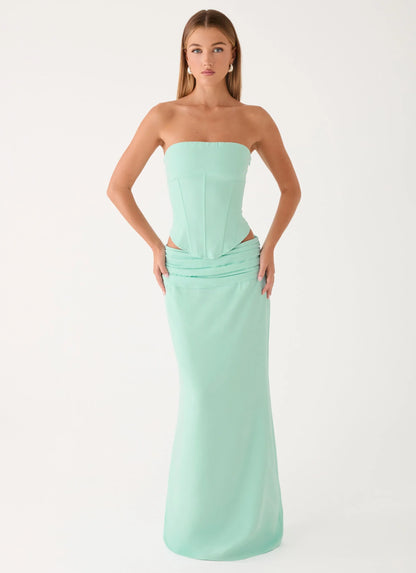 Tillie Maxi Skirt Aqua
