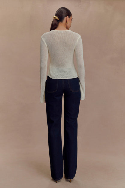 Remington V Front Straight Leg Jeans Indigo Blue