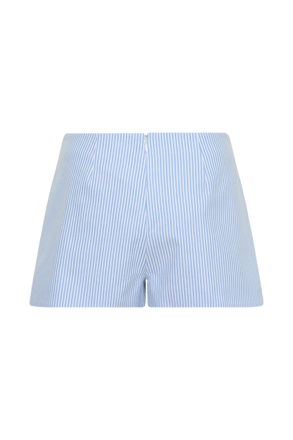 Allison Cotton Short Blue Pinstripe