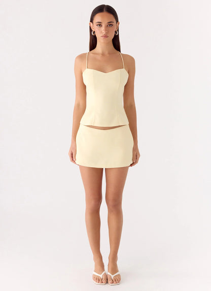 Mirna Micro Skort Lemon Yellow