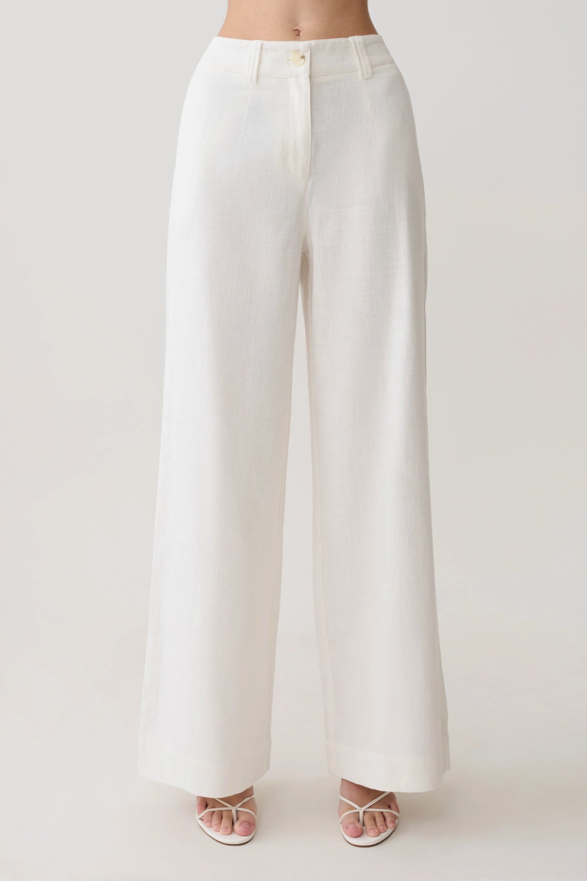 Brielle Straight Leg Pant White