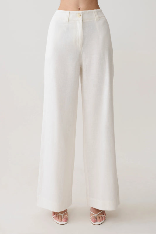 Brielle Straight Leg Pant White