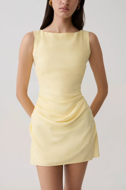 Bexley Draped Mini Dress Butter