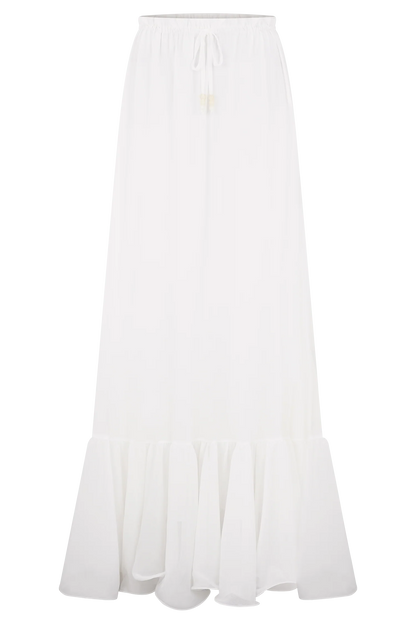 Carlie Chiffon Maxi Skirt Ivory