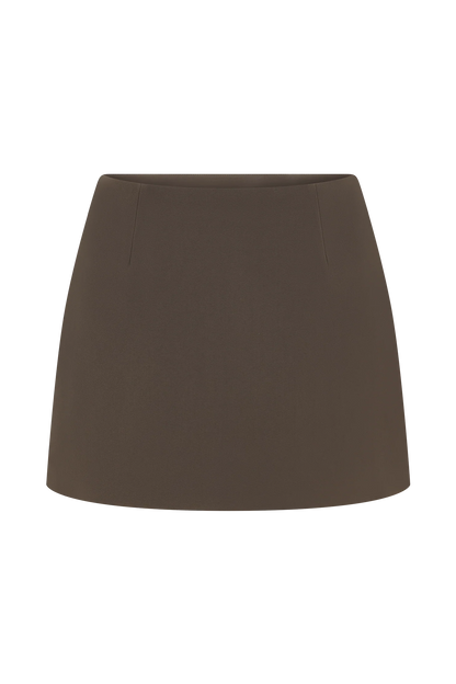 Effy Suiting Mini Skirt Cacao Brown