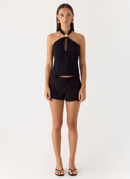 Odetta Halter Top Black