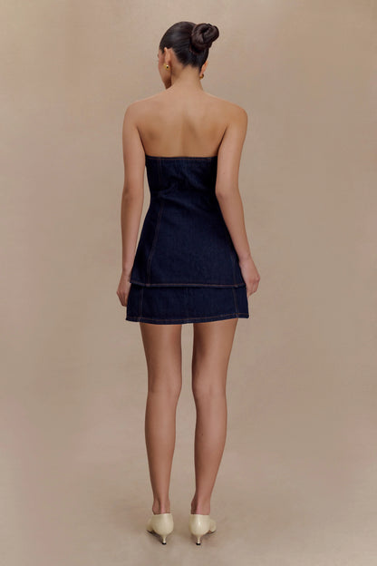 Rosalyn Mini Denim Skort Indigo Blue