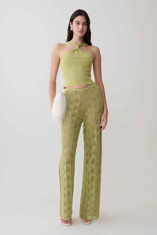Glinda Crochet Pants Light Olive