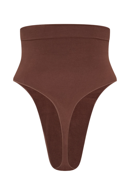 Saria High Waist Shapewear Briefs Espresso
