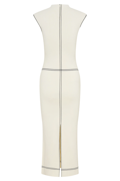Malone Bandage Knit Midi Dress Ivory