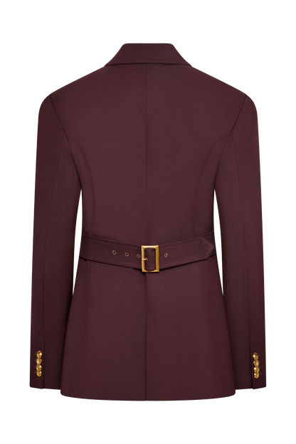 Bellamy Cinched Blazer Mahogany