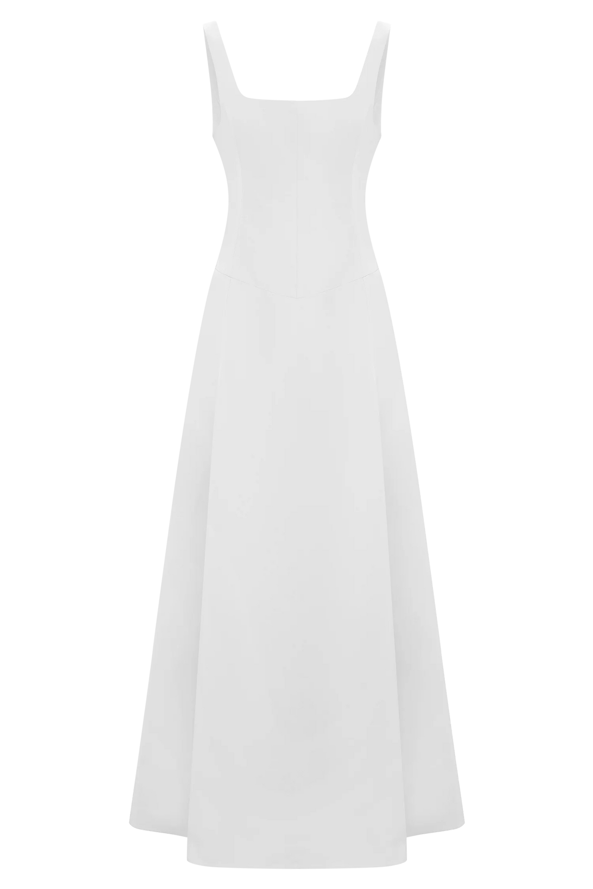 Salma Drop Waist Cotton Maxi Dress White