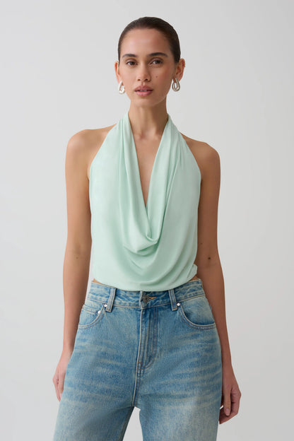 Huyen Cowl Front Modal Top Mint