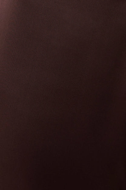 Kayla Silk Blend Straight Leg Pants Dark Chocolate