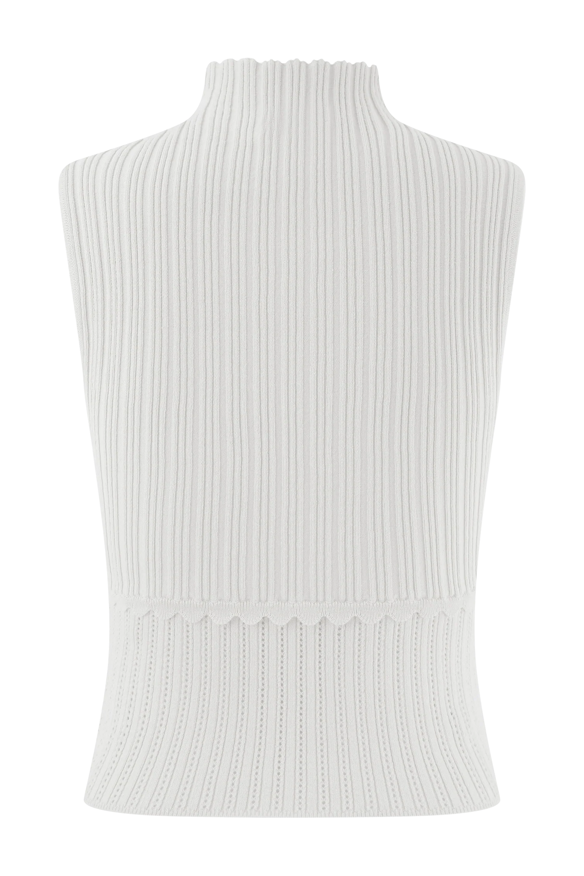 Indy Pointelle Knit Top Ivory