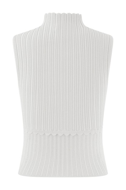 Indy Pointelle Knit Top Ivory