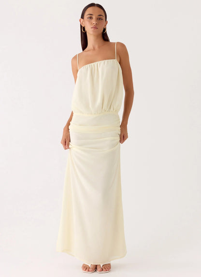 Citrus Kiss Maxi Dress Baby Yellow