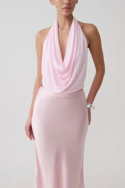 Huyen Cowl Front Modal Top Ballet Pink