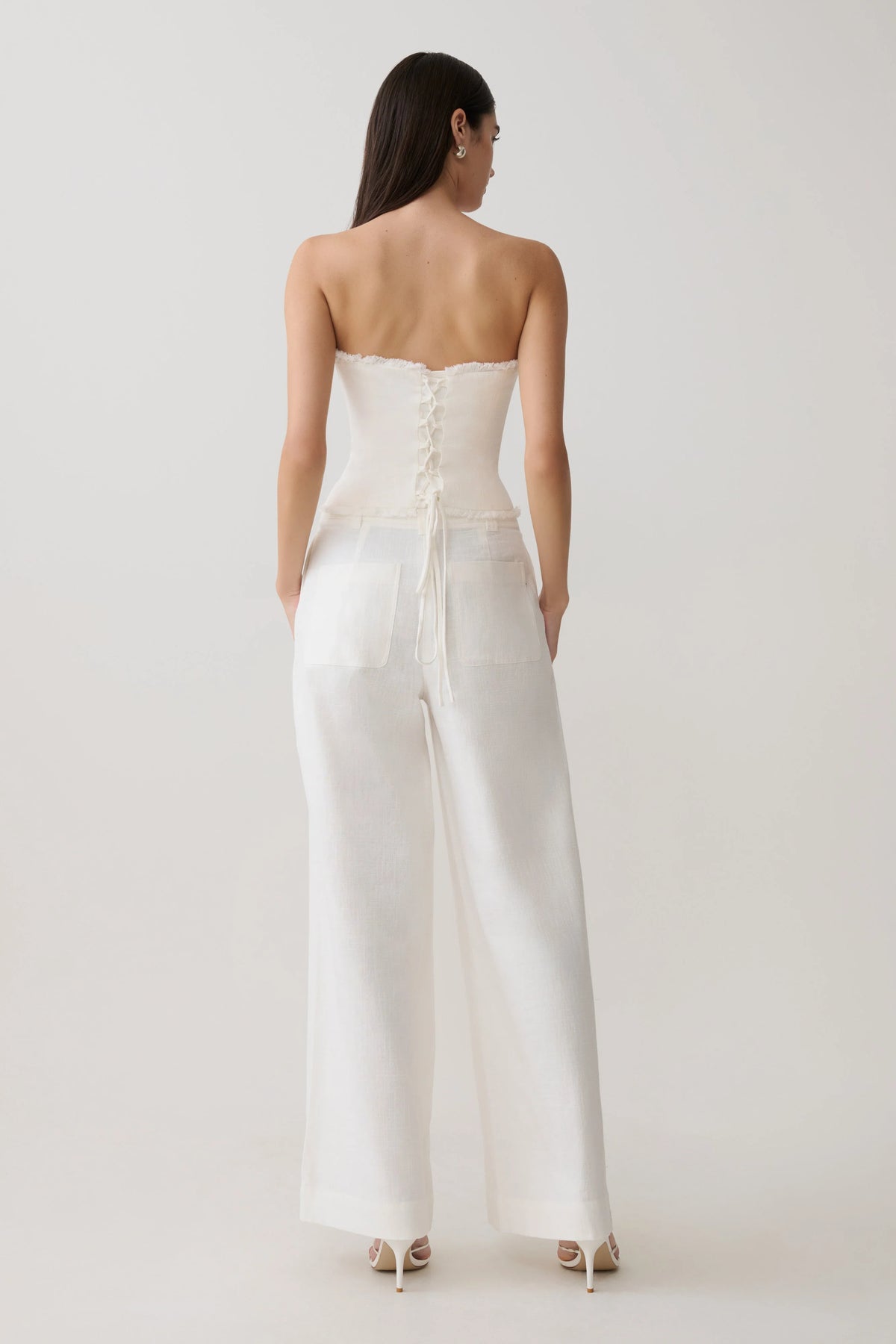 Brielle Straight Leg Pant White