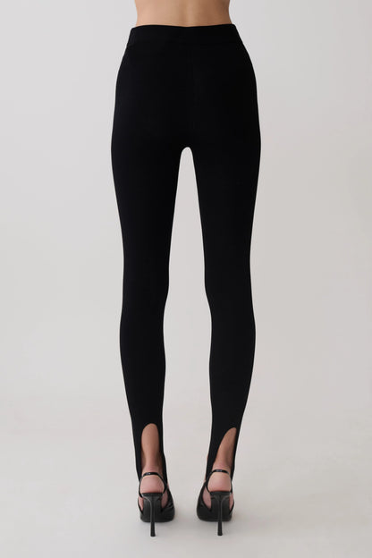 Valerie Stirrup Leggings Black