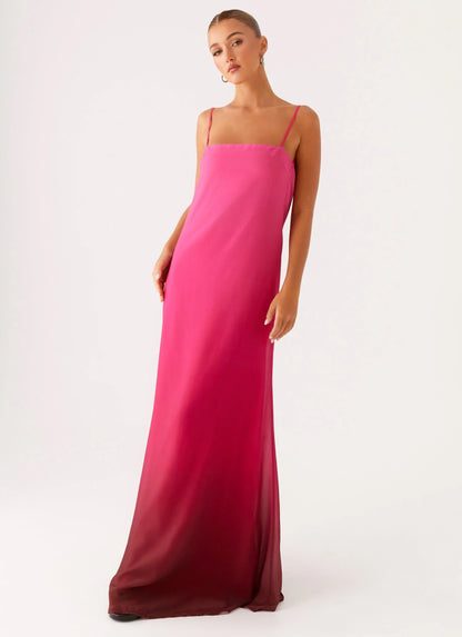 Marianne Maxi Dress Fuchsia Gradient