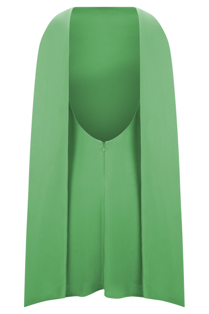 Wynter Scarf Draped Mini Dress Green