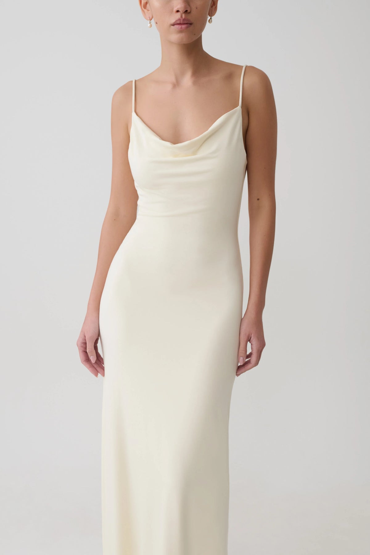 Joni Cowl Maxi Dress Ivory