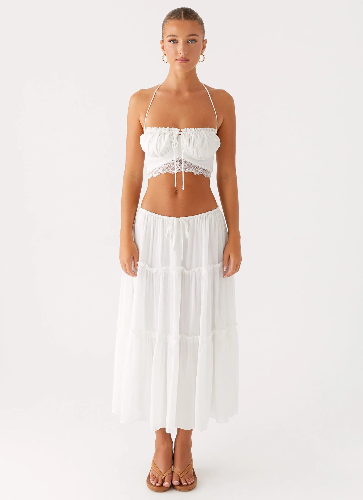 Evi Midi Skirt Ivory