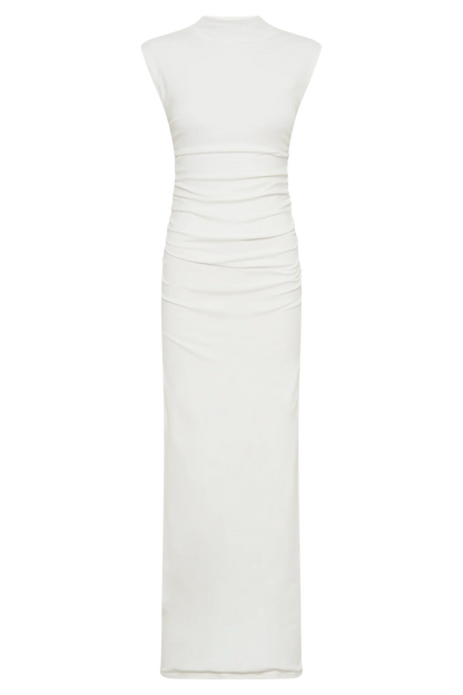 Elliot High Neck Sleeveless Maxi Dress White