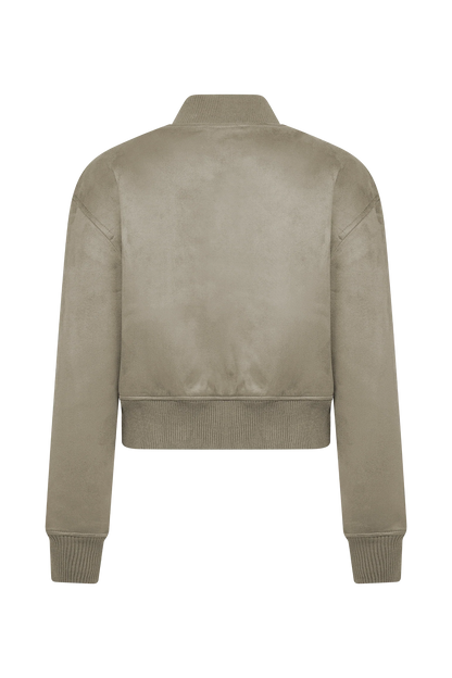 Rudy Suede Bomber Jacket Sand