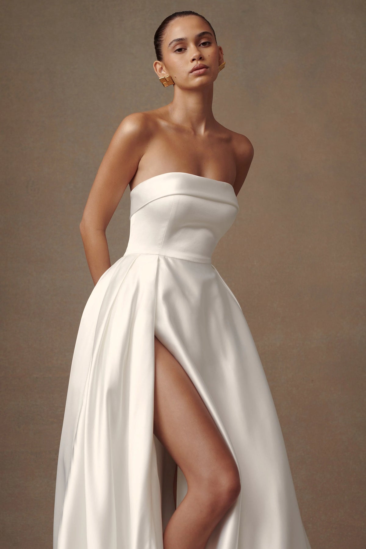 Eileen Strapless Wedding Gown White
