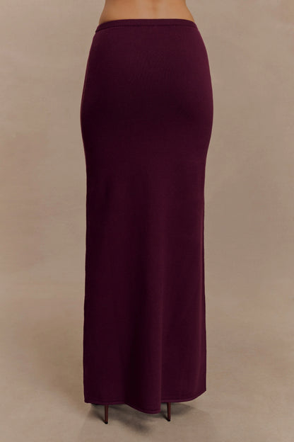 Miles Knit Maxi Skirt Plum