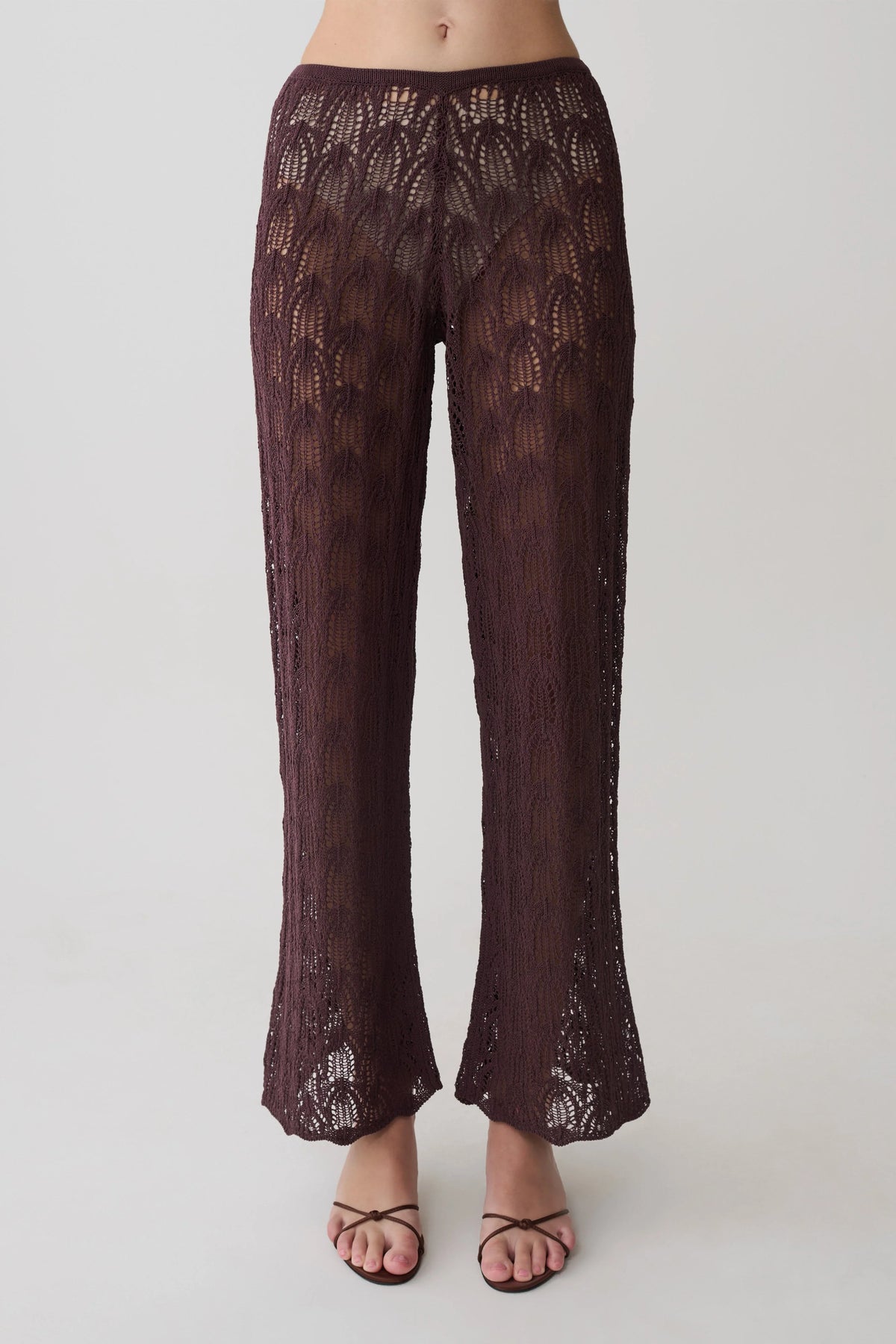 Glinda Crochet Pants Chocolate