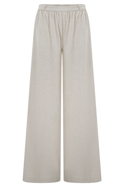 Gabby Straight Leg Linen Pants Natural