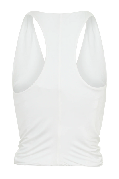 Alessandra Slinky Ruffle Top Ivory