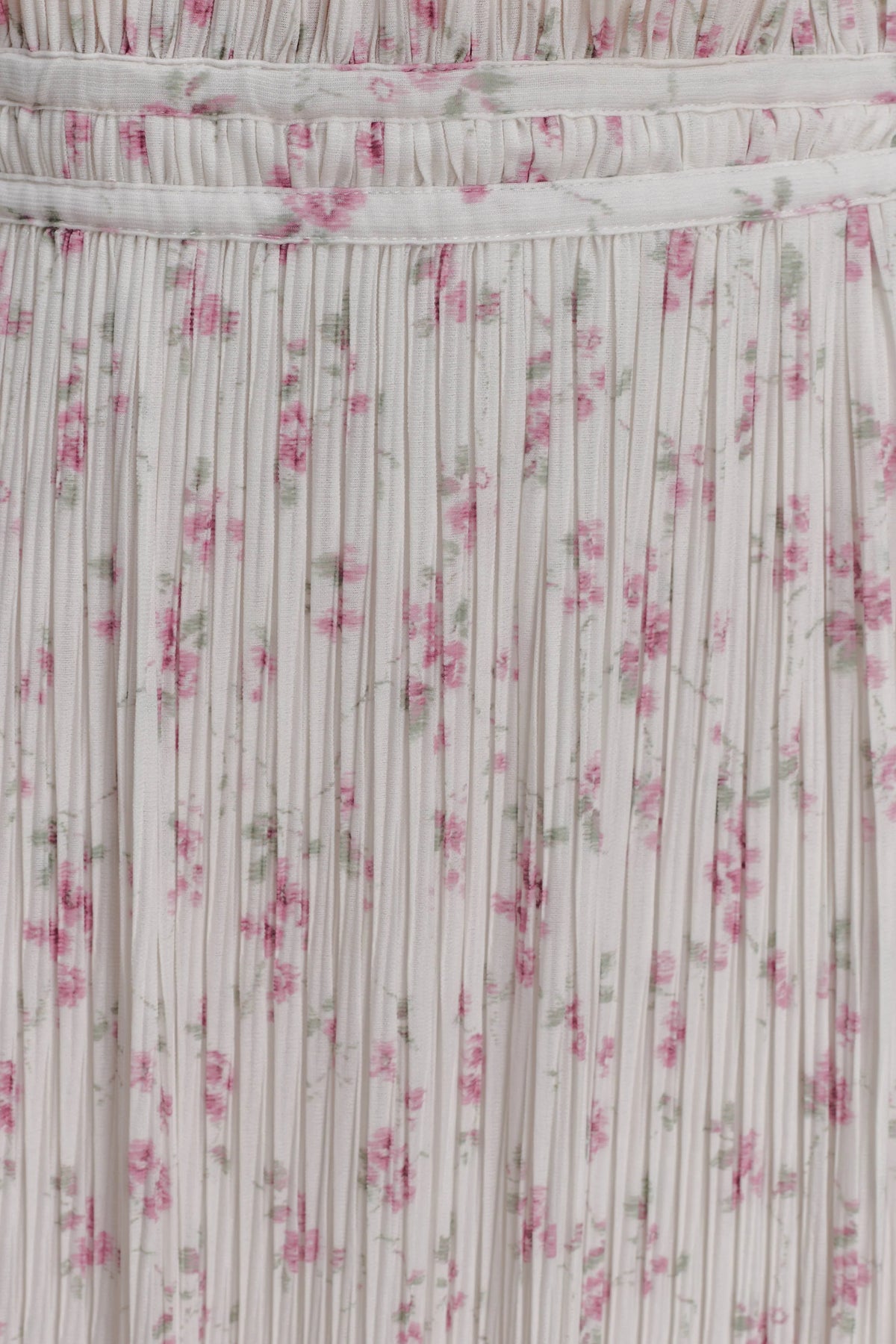 Amaris Gathered Plisse Maxi Skirt Floral Ditsy Print