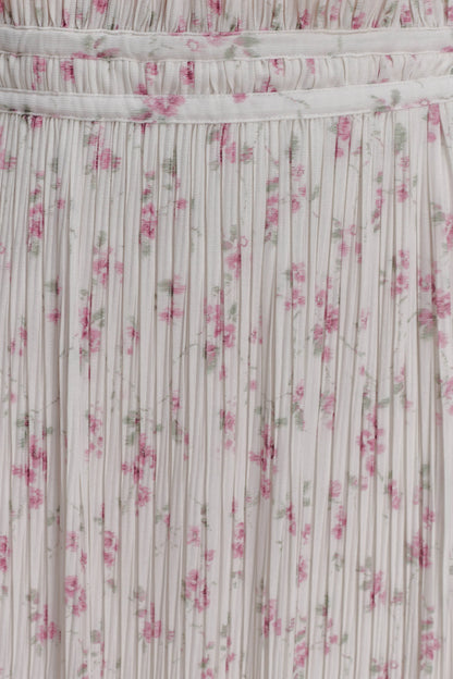Amaris Gathered Plisse Maxi Skirt Floral Ditsy Print