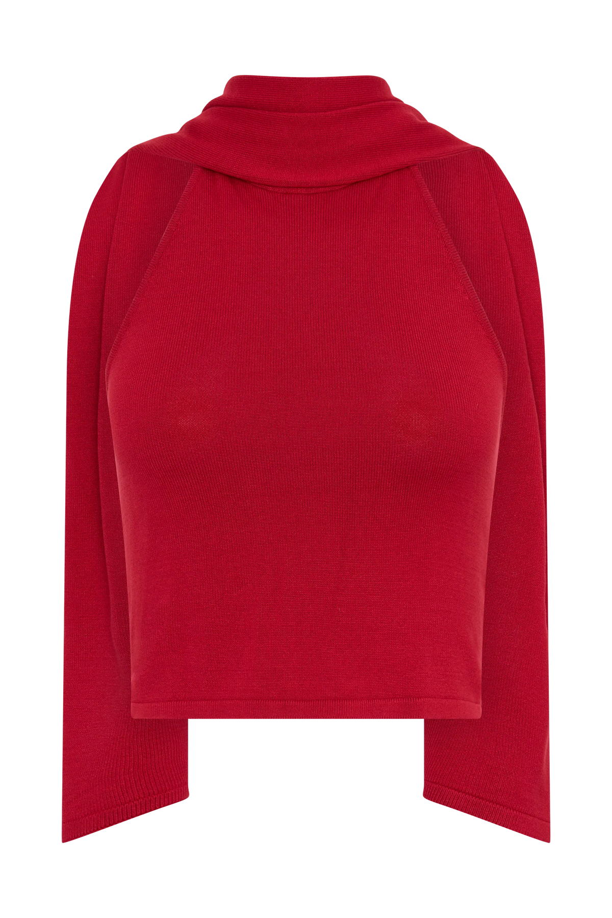 Misty Halter Backless Knit Top Red