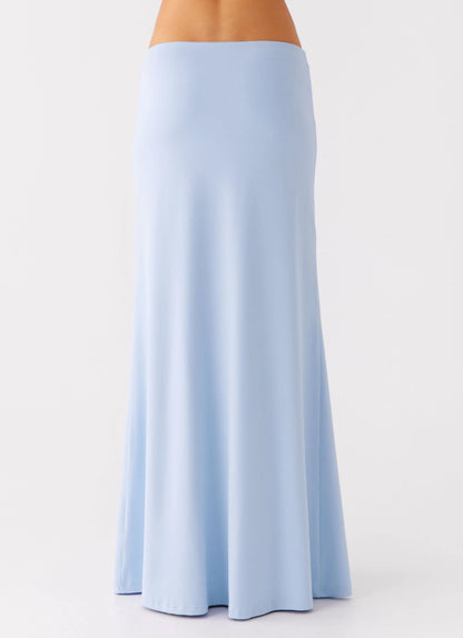 Like A Flower Maxi Skirt Baby Blue