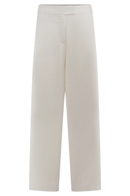 Cyrene Linen Wide Leg Pants Oat Marle