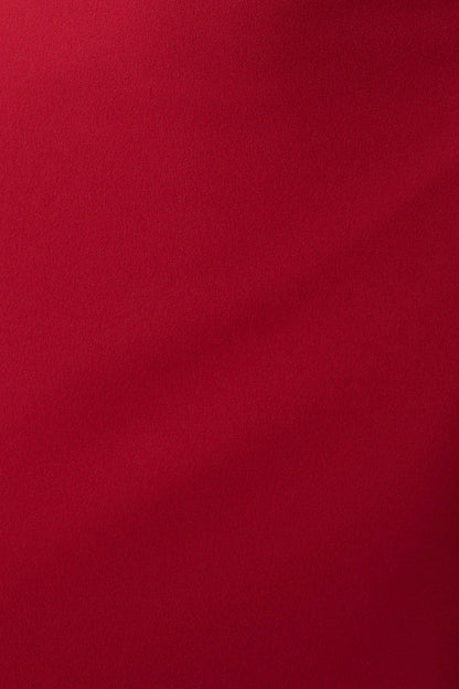 Allyra Scoop Stretch Crepe Midi Dress Red