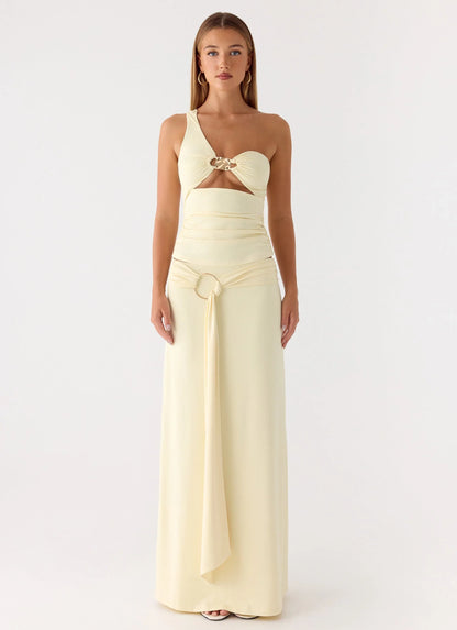Ravi One Shoulder Top Yellow