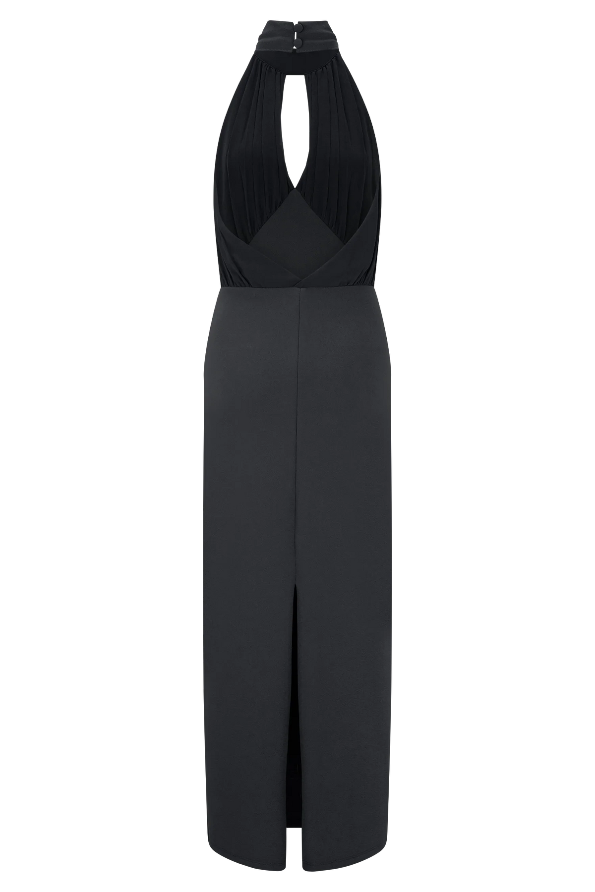 Mierah Halter Midi Dress Black