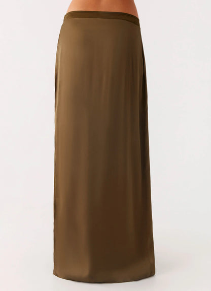 Mavie Maxi Skirt Khaki