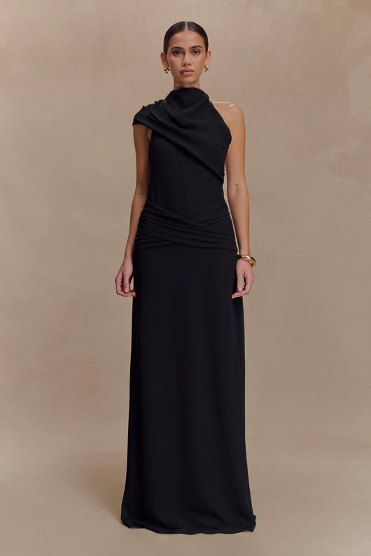 Analia Chiffon Maxi Dress Black