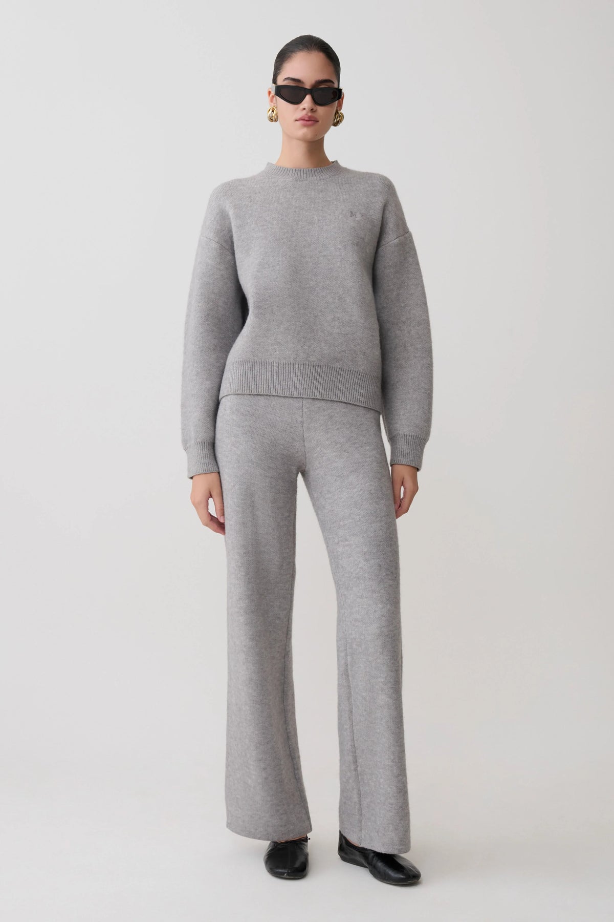 Lulu Oversized Knit Jumper Grey Marle