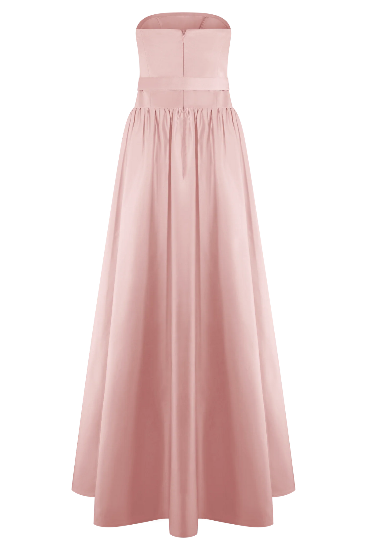 Florence Strapless Belted Maxi Dress Baby Pink