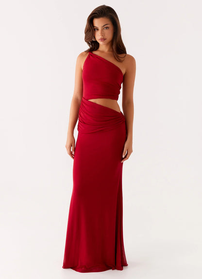 Three Wishes Maxi Dress Raspberry